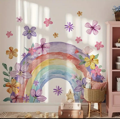 Kids Rainbow Wall Sticker Set – Colorful Kids Room Wall Décor